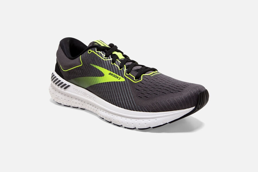 Brooks Transcend 7 Road Running Shoes - Mens - Black/Green - MI6415807